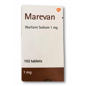 MAREVAN 1 MG ( WARFARIN SODIUM ) 102 TABLETS